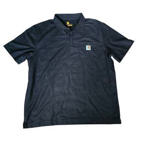 Carhartt Original Fit Short Sleeve Polo Black Shirt Mens Size L